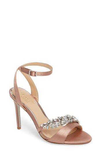 Women's Jewel Badgley Mischka Merida Crystal Embellished Ankle Strap Sandal M - Pink