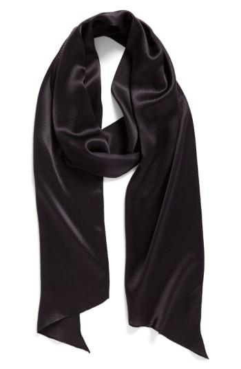 Women's Echo Love Silk Skinny Scarf, Size - Black