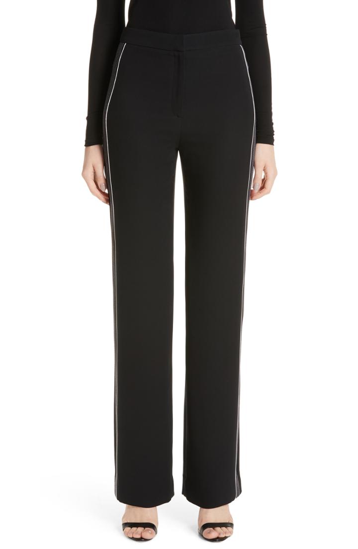 Women's St. John Collection Solid Heavy Georgette Pants - Black