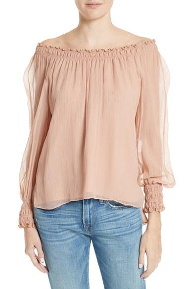 Women's Elizabeth And James Michela Off The Shoulder Blouse - Pink