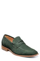 Men's Stacy Adams Colfax Apron Toe Penny Loafer .5 M - Green