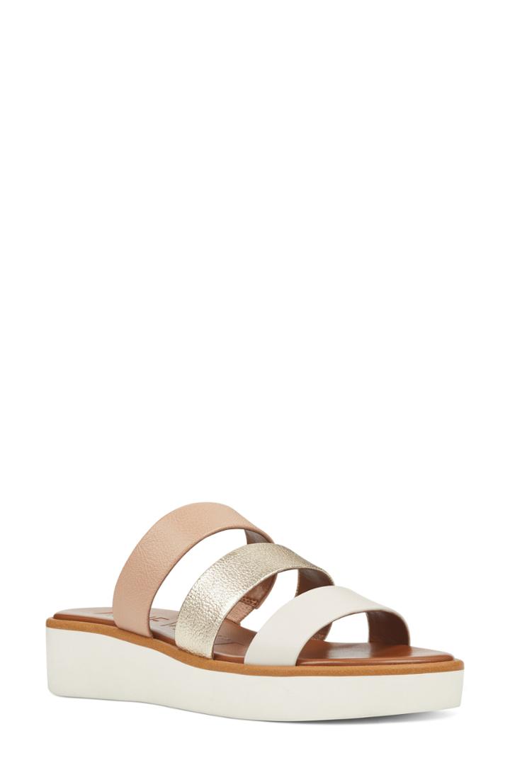 Women's Nine West Zoili Platform Slide Sandal .5 M - Beige