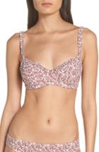 Women's Tory Burch Wild Pansy Underwire Bikini Top - Pink