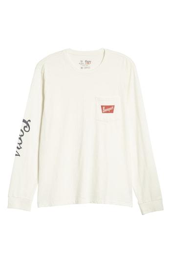 Men's Brixton Coors Banquet Long Sleeve Pocket T-shirt - Ivory