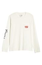 Men's Brixton Coors Banquet Long Sleeve Pocket T-shirt - Ivory