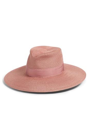 Women's Eric Javits 'daphne' Broad Brim Fedora - Pink