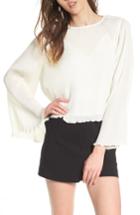 Women's Leith Pleated Bell Sleeve Top - Ivory