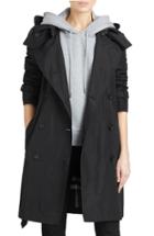 Women's Burberry Amberford Taffeta Trench Coat With Detachable Hood Us / 38 It - Black