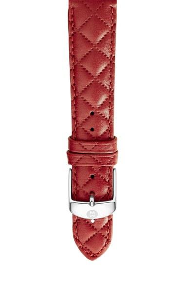 Women's Michele 16mm Quilted Leather Strap Watch