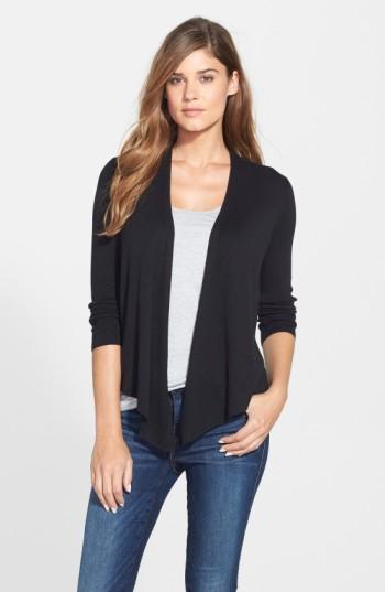 Petite Women's Nic+zoe Four-way Convertible Cardigan, Size P - Black