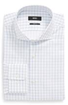 Men's Boss Mark Sharp Fit Check Dress Shirt .5r - White
