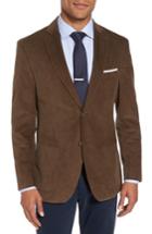 Men's Jkt New York Trim Fit Stretch Cotton Corduroy Sport Coat R - Brown