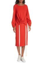 Women's Tibi Mercer Knit Ruched Front Tie Dress - Red