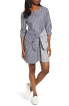 Women's Pleione Mix Stripe Tie Front Shift Dress