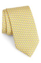 Men's Vineyard Vines Albatross Print Silk Tie, Size - Yellow