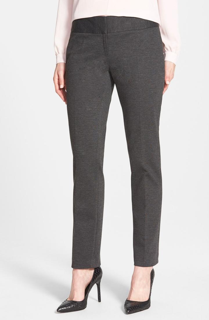Petite Women's Vince Camuto Ponte Ankle Pants P - Grey