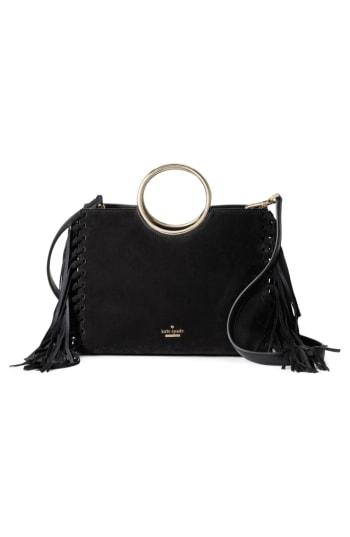 Kate Spade New York White Rock Road - Sam Suede Satchel - Black
