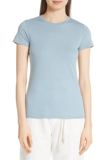 Women's Vince Essential Pima Cotton Crewneck Top - Blue