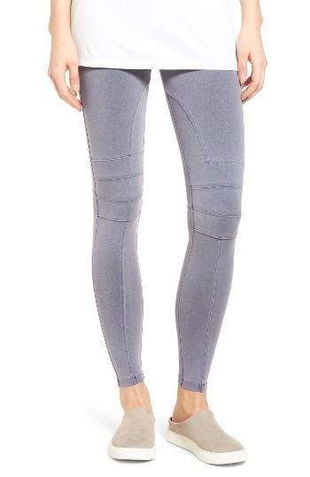 Women's David Lerner Moto Leggings - Blue