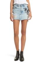 Women's Rag & Bone/jean Dive Embroidered Denim Miniskirt - Blue