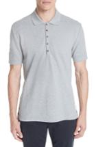 Men's Thom Browne Cotton Polo Shirt - Grey