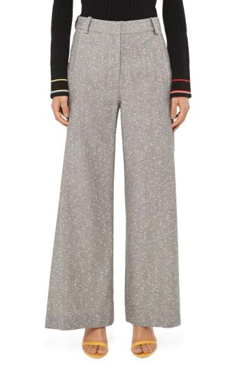 Women's Topshop Unique Wide Leg Trousers Us (fits Like 0-2) - Grey