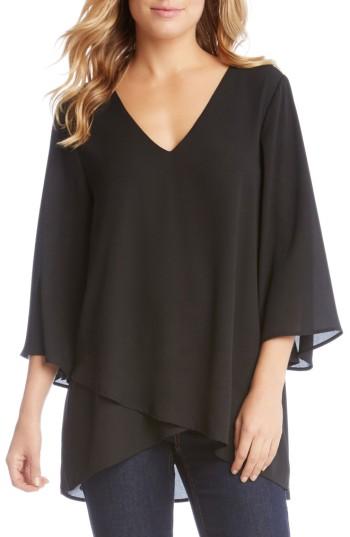 Women's Karen Kane Strappy V-back Crossover Top - Black