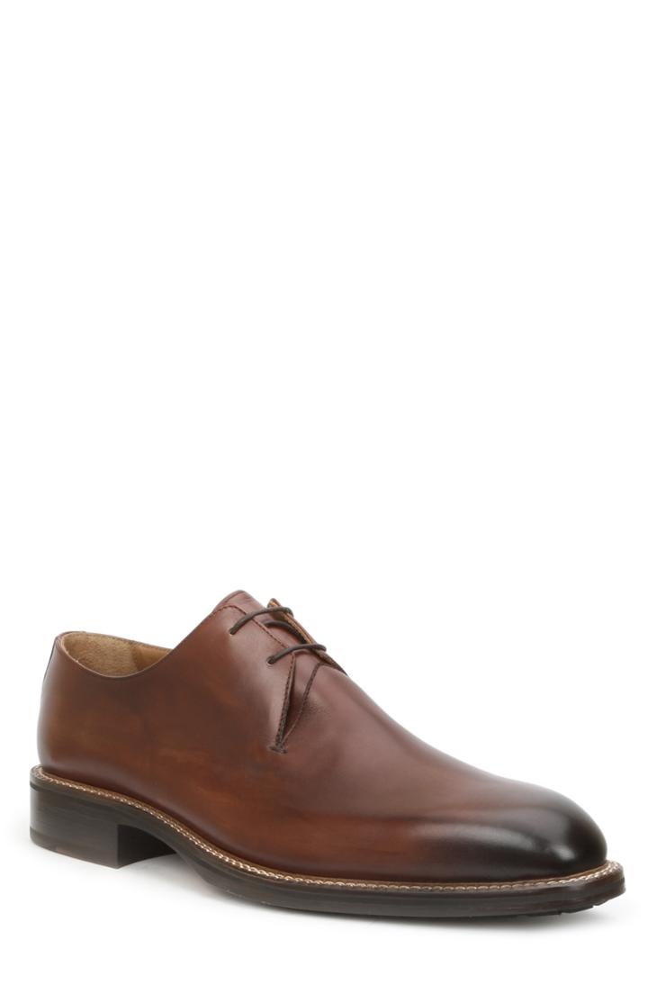 Men's Bruno Magli Norris Plain Toe Derby .5 M - Brown