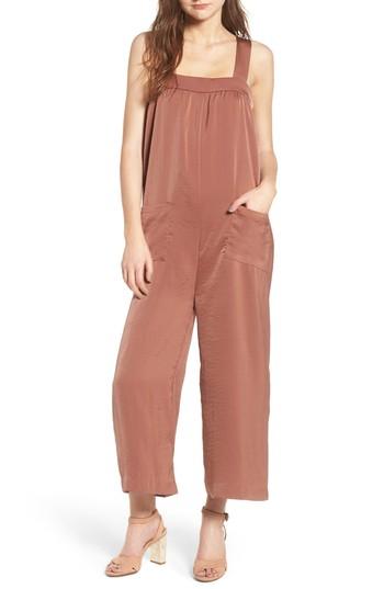 Women's Line & Dot Ali Satin Jumpsuit - Beige