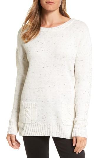 Women's Barbour Priory Wool Blend Tunic Sweater Us / 10 Uk - White
