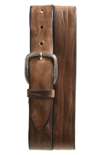 Men's Orciani Wax Leather Belt Eu - Antracite