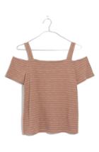 Women's Madewell Avery Cold Shoulder Top, Size - Beige