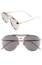 Women's Gentle Monster Big Bully 56mm Aviator Sunglasses - Gold/ Grey Mirror