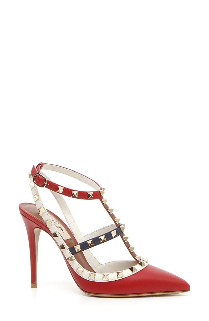 Women's Valentino Garavani Rockstud T-strap Pump .5us / 35.5eu - Red