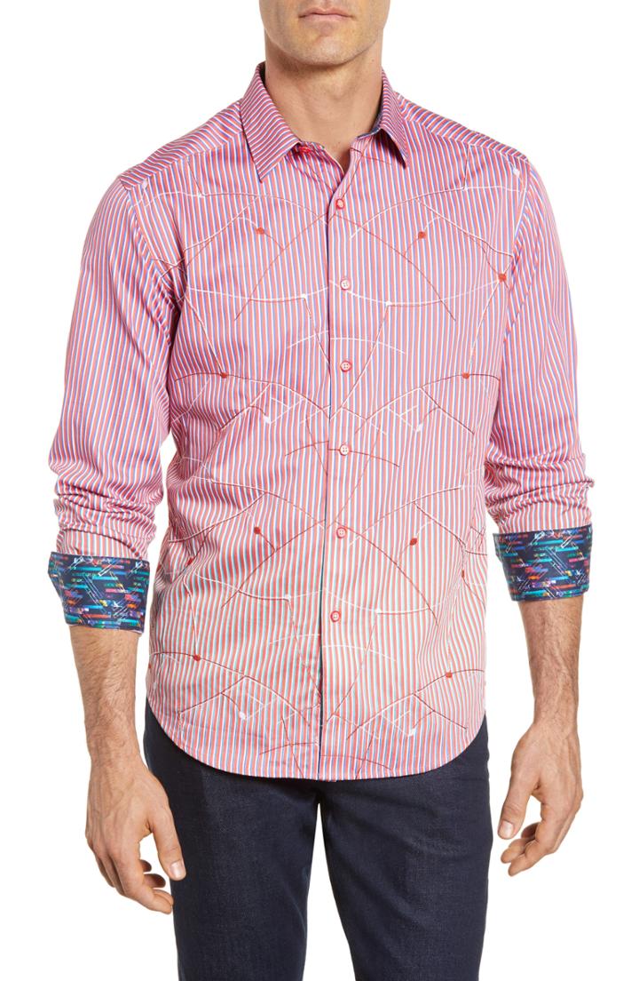 Men's Robert Graham Morseby Stripe Sport Shirt