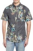 Men's Reyn Spooner Pupas & Mai Tais Fit Sport Shirt, Size Small - Black