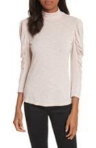 Women's Rebecca Taylor Ruched Jersey Turtleneck - Pink
