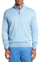 Men's Peter Millar Crown Quarter Zip Sweater - Blue