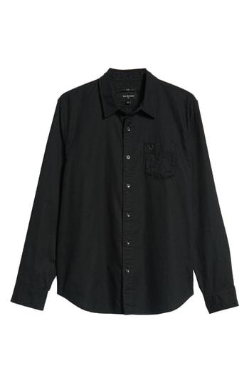 Men's True Religion Brand Jeans Solid Essential Sport Shirt - Black