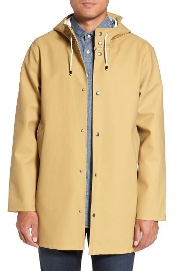 Men's Stutterheim Stockholm Waterproof Hooded Raincoat - Beige