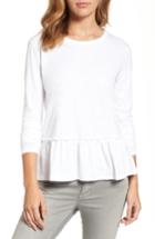 Women's Caslon Peplum Tee, Size - White