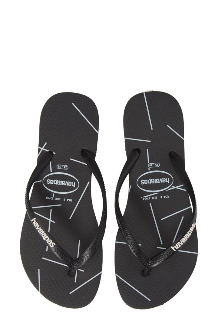 Women's Havaianas Slimstripes Flip Flop /38 Br - Black