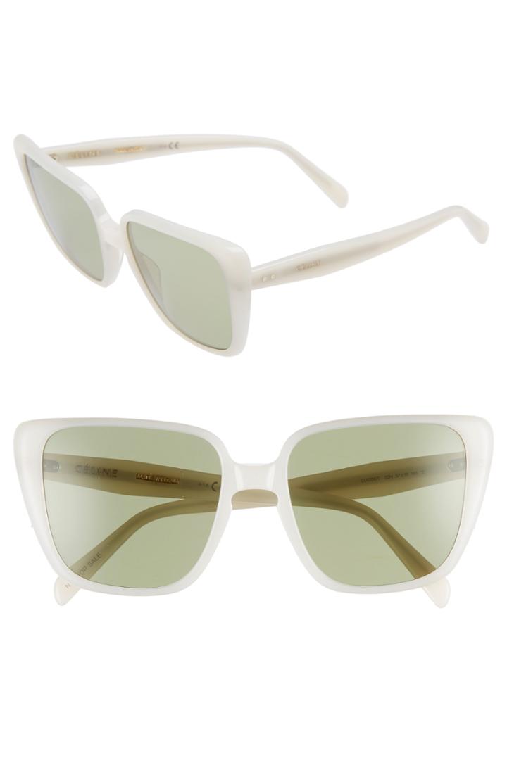 Women's Celine 57mm Modified Square Cat Eye Sunglasses -
