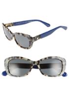 Women's Kate Spade New York Claretta 53mm Polarized Sunglasses - Havana/ Blue