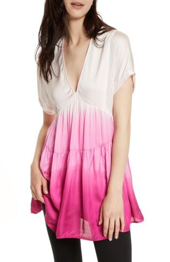 Women's Free People Sun Up Tie Dye Tunic Dress - Pink