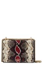 Kate Spade New York Reese Park - Marci Snake Embossed Leather Shoulder Bag - Brown