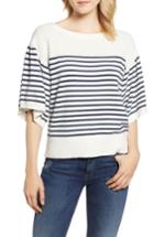 Women's Vineyard Vines Bell Sleeve Stripe Sweater - White