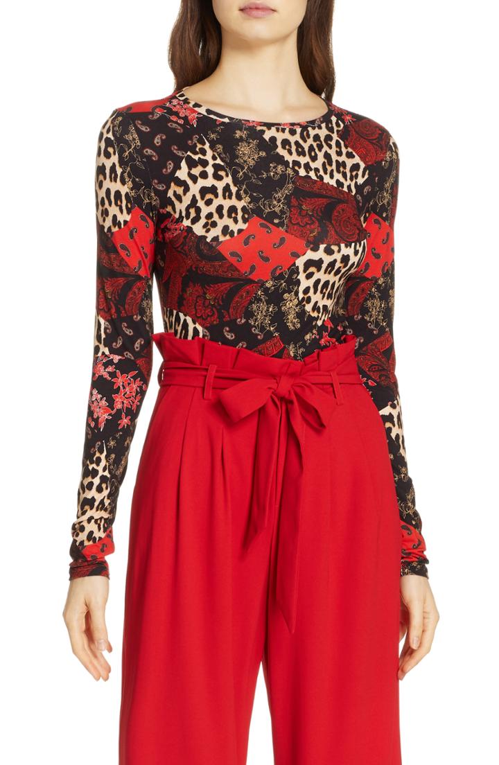 Women's Alice + Olivia Delaina Crop Top - Black