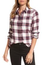 Women's Barbour Relaxed Fit Check Flannel Shirt Us / 10 Uk - Red