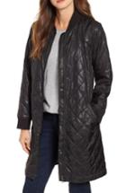 Women's Eileen Fisher Stand Clear Quilted Jacket, Size - Black